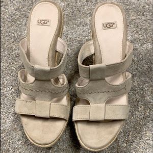 UGG Cream/Beige Wedges NWOB. Never worn!  Size 7